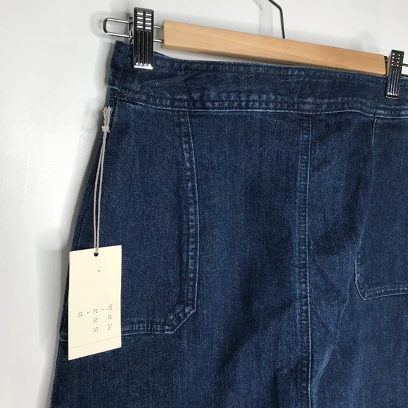 NWT A new day self tie denim skirt sz2 - Picture 3 of 5